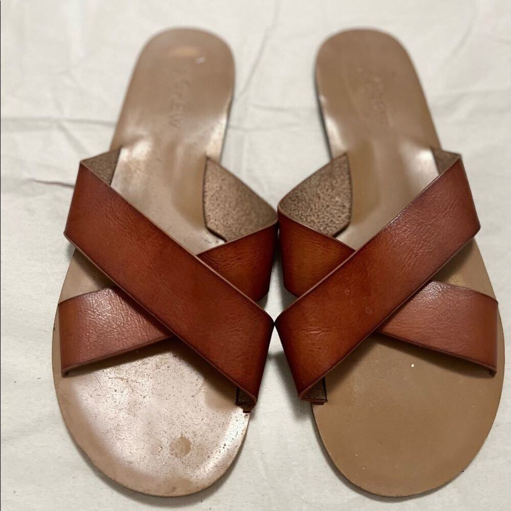 J.CREW LEATHER SANDALS SIZE 7‎